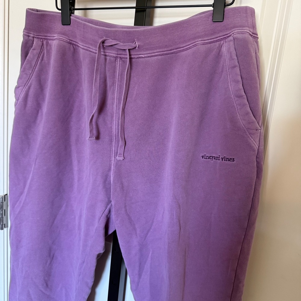 Vineyard Vines Womens Purple Cotton French Terry Jogger Sweatpants Large - Picture 3 of 10